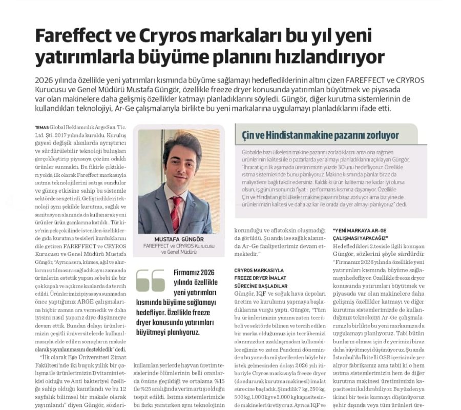 FAREFFECT VE CRYROS - NASIL BİR EKONOMİ GAZETESİ HABERİ